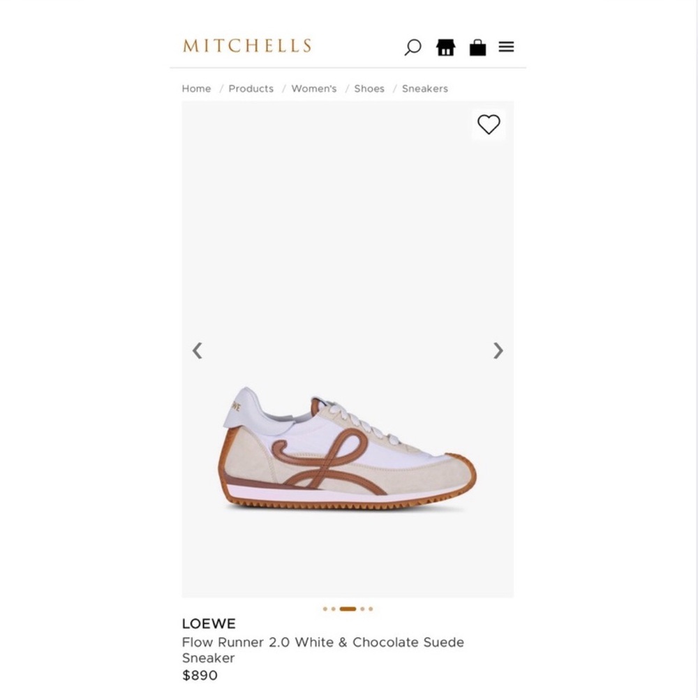 A-1CS-5: GYM SHOES: White and Brown Sneakers w/Pink Ribbon Accent, Unisex, NWOT - Picture 10 of 13
